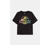 Jurassic Park Girl's Gradient Logo Girls T-Shirt Black | Size: 12-13 Years Jurassic Park Black 12-13 Years