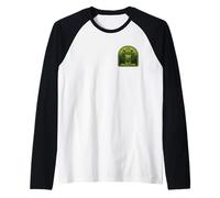 Jurassic Park Green Entrance Pocket Hit Raglan Baseball Tee