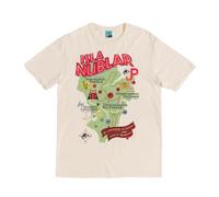 Jurassic Park Isla Nublar Map Natural T Shirt Beige