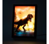 Grupo Erik Mood Light Framed Prints - Jurassic Park Merchandise | 7.9 x 11 x 2 inches - 20 × 28 × 5 cm, LED Framed Art Prints, LED Desk Lamp - Gifts Jurassic Park Merch