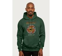 Jurassic Park Life Finds A Way Mosquito In Amber Hooded Sweatshirt in Bottle Green | Size: XL Jurassic Park Bottle Green XL