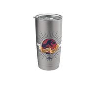 Jurassic Park Logo Sunburst Stainless Steel Insulated Tumbler
