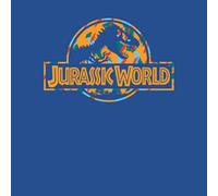 Jurassic Park Logo Tropical Men's T-Shirt - Blue - M