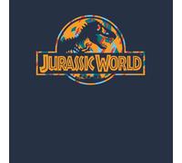 Jurassic Park Logo Tropical Men's T-Shirt - Navy - L