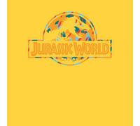 Jurassic Park Logo Tropical Men's T-Shirt - Yellow - M