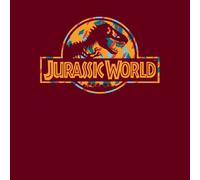 Jurassic Park Logo Tropical Women's T-Shirt - Burgundy - S