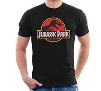Jurassic Park Men's Classic Logo T-Shirt, Black, XL