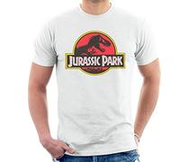 Jurassic Park Men's Classic Logo T-Shirt, White, M