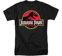 Jurassic Park Men's Classic Movie Logo T-Shirt, Black, S