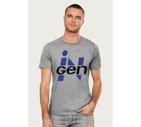 Jurassic Park Men's Ingen Classic Blue Logo T-Shirt in Mid Grey | Size: Small Jurassic Park Mid Grey S