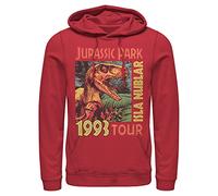 Jurassic Park Men's Isla Nublar Tour Hooded Sweatshirt, Red, 3XL