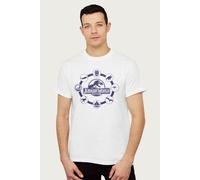 Jurassic Park Men's Jurassic World Film Iconography T-Shirt in White | Size: Small Jurassic Park White S
