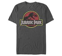 Jurassic Park Men's Logo Tee T-Shirt, Graphite, M