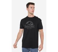 Jurassic Park Men's Mono Logo T-Shirt Black | Size: Large Jurassic Park Black L