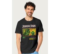 Jurassic Park Men's T Rex Danger High Voltage T-Shirt in Black | Size: Large Jurassic Park Black L