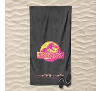Jurassic Park Neon Logo Beach Towel