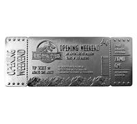 JURASSIC PARK - Opening Weekend - Ticket plaqué argent collector