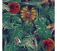 Jurassic Park Opulent Jungle Dinosaurs Print Fabric by 0.5 Metres 100% Cotton 44'' Wide Childrens Craft Fabric Material for Quilting, Sewing (2959)
