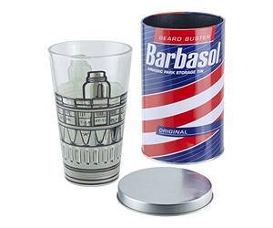 Jurassic Park Paladone Drinking Glass in a Collectible Barbasol Shaving Cream Tin | Officially Licensed Jurassic World Merchandise, Black (PP9732JP)