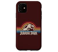 Jurassic Park Pop Stripe Rex Silhouette Classic Logo Case for iPhone 11