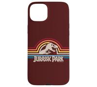 Jurassic Park Pop Stripe Rex Silhouette Classic Logo Case for iPhone 15 Plus
