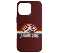 Jurassic Park Pop Stripe Rex Silhouette Classic Logo Case for iPhone 16 Pro