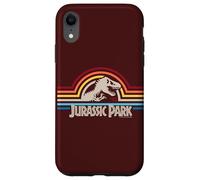 Jurassic Park Pop Stripe Rex Silhouette Classic Logo Case for iPhone XR