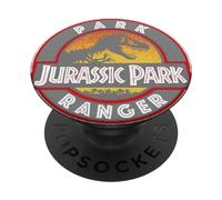 Jurassic Park Ranger Danger Orange Gradient Icon PopSockets Adhesive PopGrip