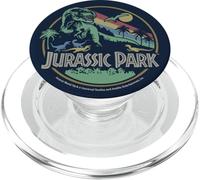 Jurassic Park Retro Circle Color Stripes PopSockets PopGrip for MagSafe