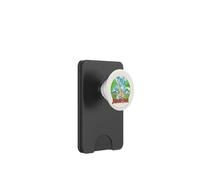 Jurassic Park Retro Globe Watercolor Scene PopSockets PopWallet for MagSafe