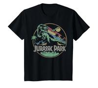Jurassic Park Retro T-Rex Circle T-Shirt, Youth, Black, 4T