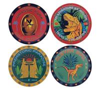 Printed Non-Slip Drinks Coasters Jurassic Park Multi One Size