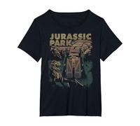 Jurassic Park T-Rex Gates T-Shirt, Women's Plus, Black, 5X