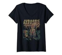 Jurassic Park T-Rex Gates V-Neck T-Shirt