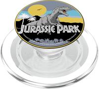 Jurassic Park T-Rex Retro Drawn Circle Logo PopSockets PopGrip for MagSafe