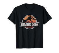 Jurassic Park T-Rex Skeleton Classic Logo Vintage T-Shirt