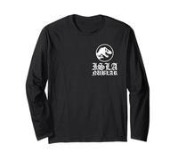 Jurassic Park Velociraptor Clever Girl Metal Style Two Sided Long Sleeve T-Shirt