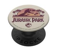 Jurassic Park Vintage Sunset Scene Rex And Palms PopSockets Adhesive PopGrip