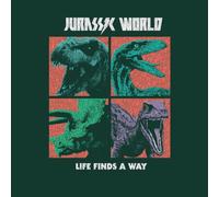 Jurassic Park World Four Colour Faces Women's T-Shirt - Green - XXL