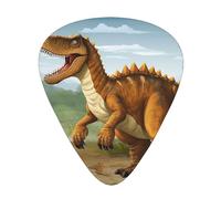 Jurassic Period Dinosaur 12 Pack Guitar Plectrums With Storage Case, 0.46/0.71/0.96mm, Including Thin, Medium Thick Guitar Plectrums For Electric Guitars Bass Ukulele