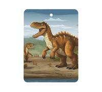 Jurassic Period Dinosaur Car Air Freshener Hanging, Long Lasting Scented Car Aromatherapy Tablets, Square Fragrance Scented Cards for Vehicles, Bedroom, Wardrobe White-style