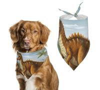 Jurassic Period Dinosaur Dog Bandanas Adjustable Bib Party Pet Decorations Cute Dog Triangle Scarfs for Small Medium Puppy Cat Costume Accessory