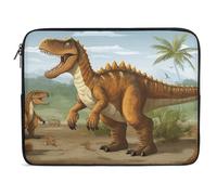 Jurassic Period Dinosaur Laptop Sleeve Case 15inch Shockproof Slim Computer Bag 10-17 Inch Traveling Carrying Laptop Briefcase for Women Men Waterproof Compatible with MacBook Air, Hp, Dell, Lenovo
