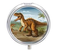 Jurassic Period Dinosaur Pill Case Travel Pill Container Mini Travel Medicine Tablet Vitamin Holder Organizer Medicine Cod Liver Oil Storage