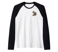 Jurassic World 2 T-Rex Head Left Chest Raglan Baseball Tee