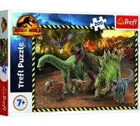 Trefl Jurassic World Dominion 200 Piece Jigsaw Puzzles for Kids - Dinosaurs from the Jurassic World Puzzle for Children - For Ages 7+