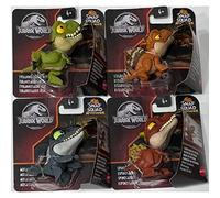 Jurassic World 2022 Snap Squad Attitudes Set of 4 Figures (Tyrannosaurus Rex, Spinosaurus, Mosasaurus, Stegosaurus) from GXW58-956C Release