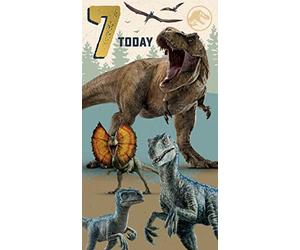 Jurassic World 7th Birthday Card - Officially Licensed Kids' Birthday Card