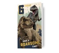 Jurassic World Age 6 Birthday Card