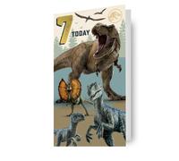 Jurassic World Age 7 Birthday Card